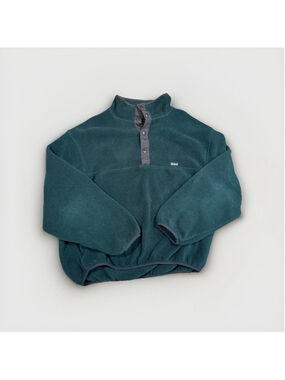 Vintage Woolrich Jacket Mens XL Green Polartec Fleece Snap Pullover USA 90s